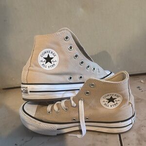 Converse Beige High Tops